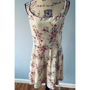 Brand New Nine Britton Women's XLP Ivory Floral Midi Dress Sundress Sleeveless